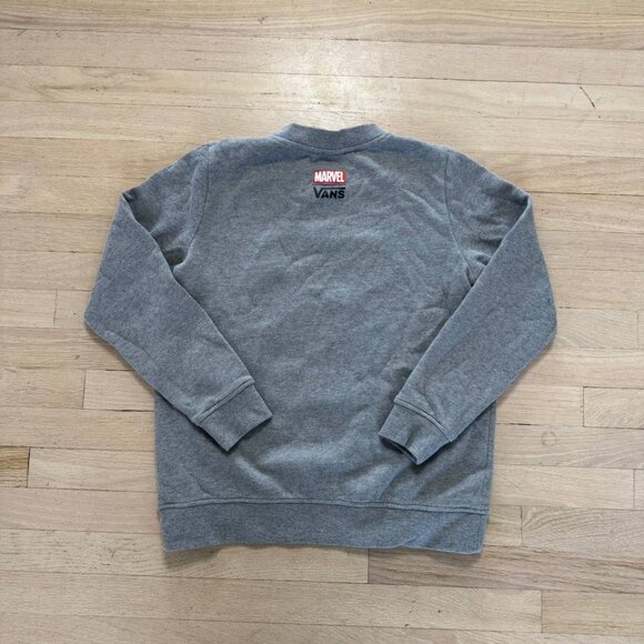 Grey Vans Marvel collab sweatshirt size small #CaptainAmerica #vans #marvel - Picture 6 of 6